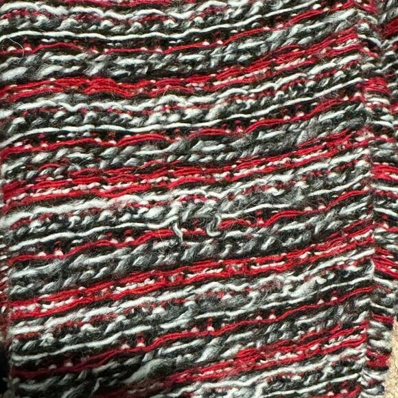 BERRETTI | Black & Red Tweed Wool Blend Knit Cardigan Sweater | Women's Medium - Picture 9 of 10